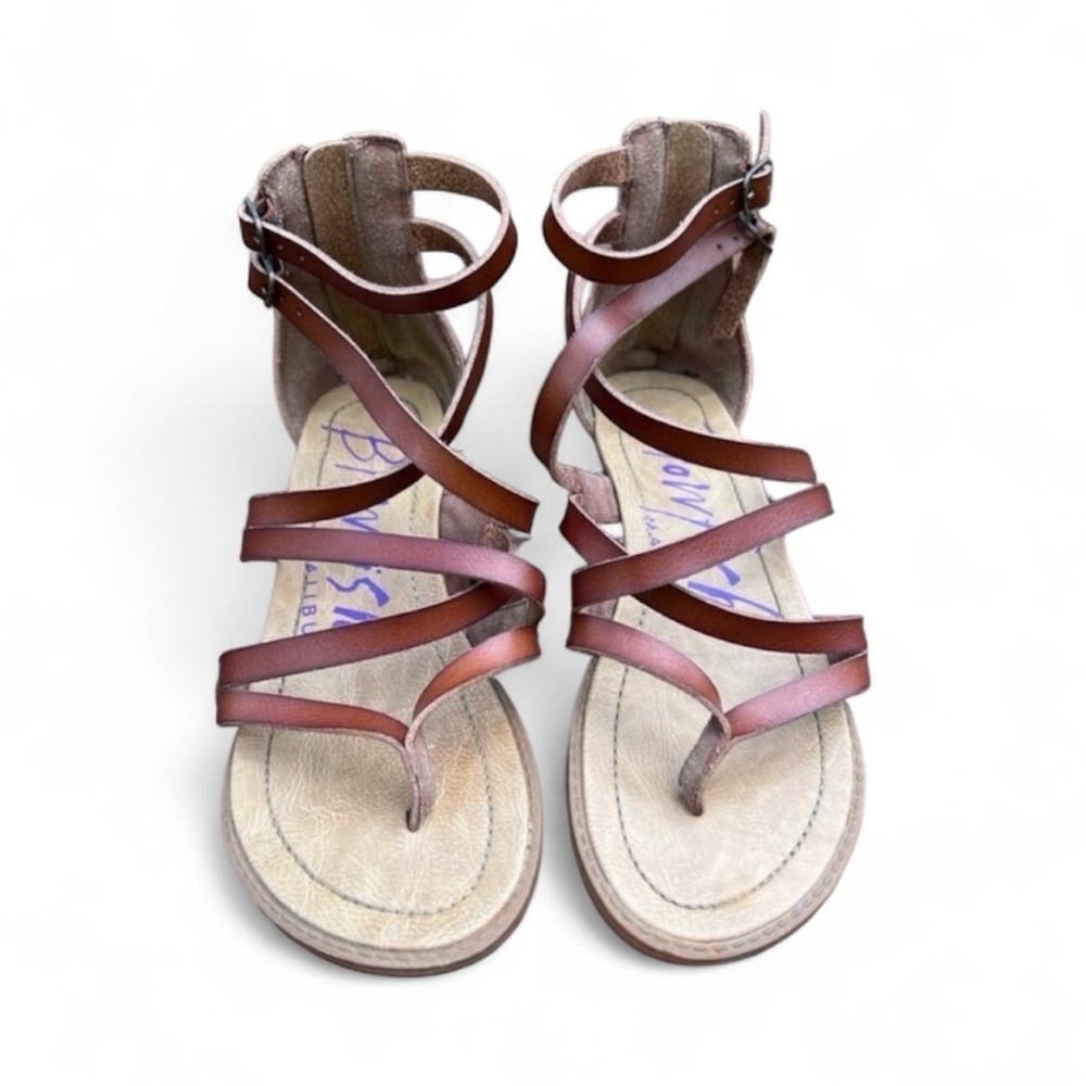 BLOWFISH MALIBU strappy brown gladiator sandals size 6 1/2